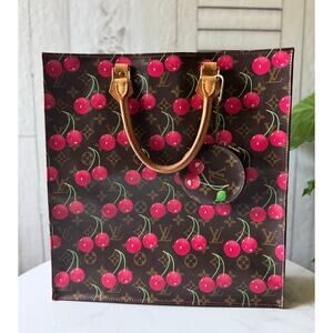 🍒Louis Vuitton Takashi Murakami Cerises Cherries Sac Plat and Round Coin Purse